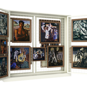 01 TRAINES FIXOS E ARTICULADOS PARA QUADROS E OBRAS DE ARTE ADAPTADOS AS FACES DOS ARQUIVOS DELIZANTES CAPA